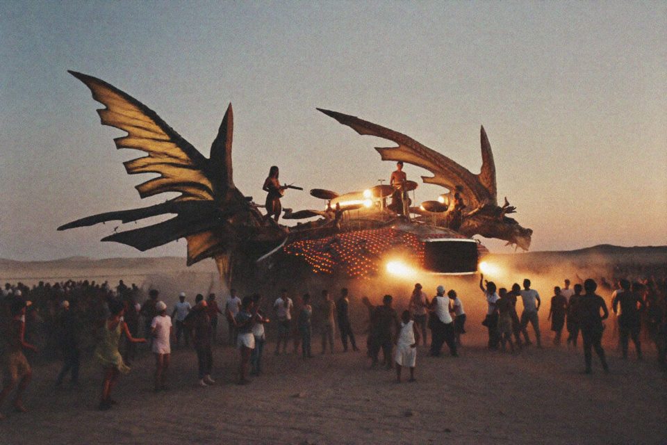 the ship, arriving at dusk