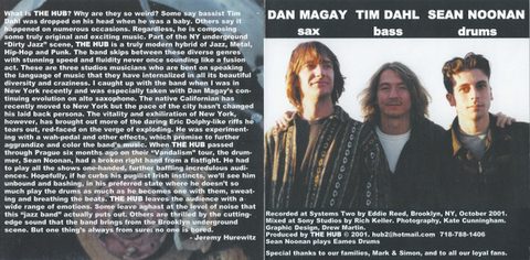 The Hub CD liner notes, 2001